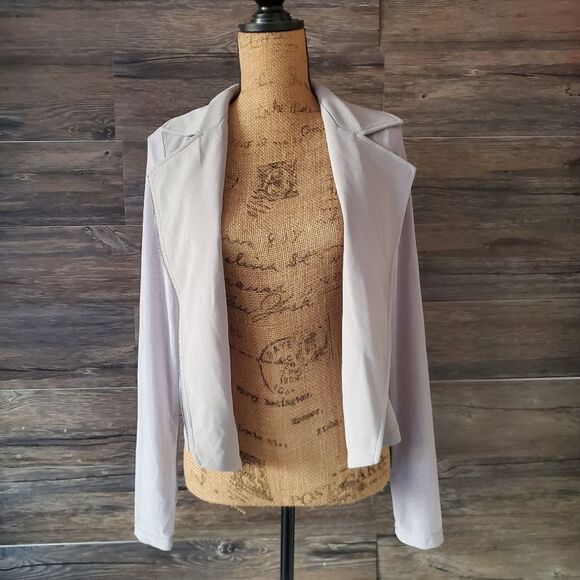 Trac Botique Jacket Multi Style Zip Up Silver Color Mesh Long Sleeves - Picture 2 of 11